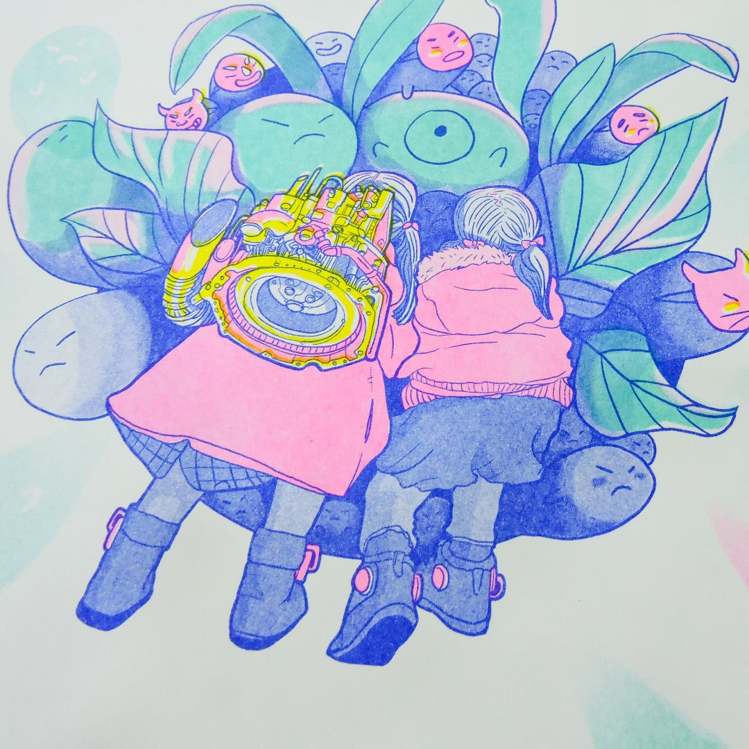 Risografía - Girls Plants