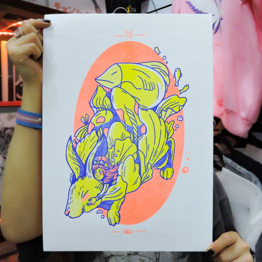 Risografía - Bunny+fish