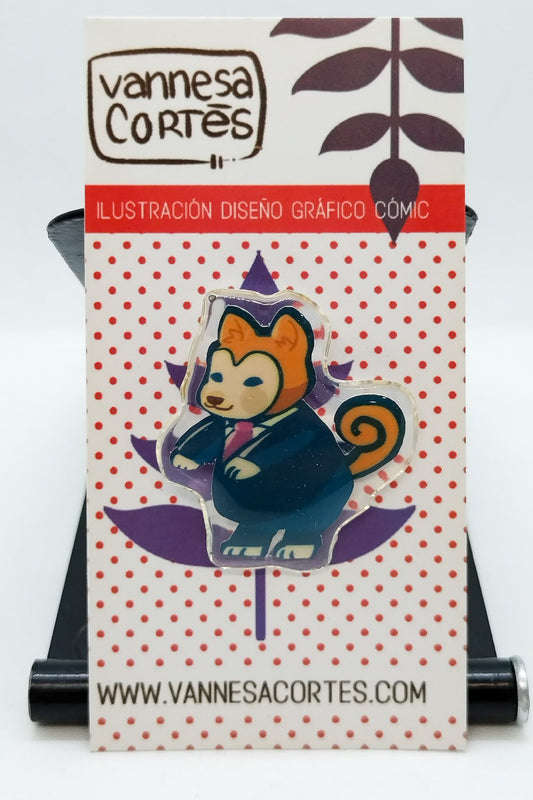 Pin Perrito Trajeado Vannewow